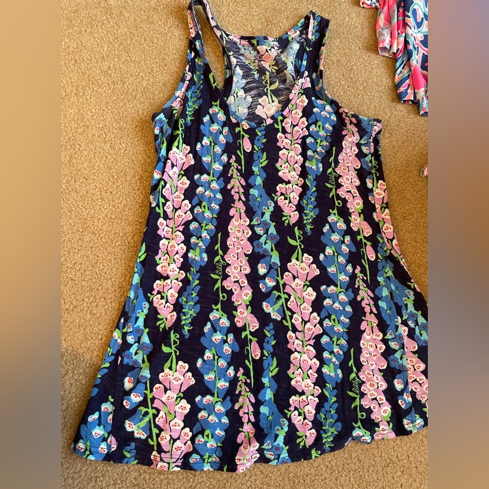 Lilly Pulitzer floral tank top, good used condition, size extra small